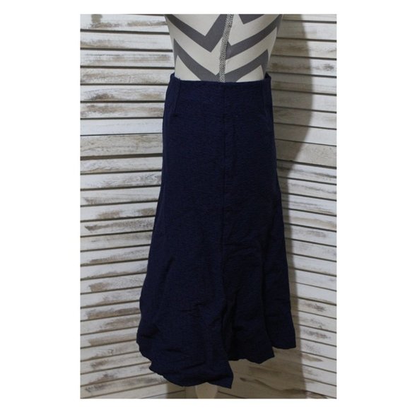 CAbi Skirts Cabi Textured Blue Midi Tulip Skirt94 Poshmark